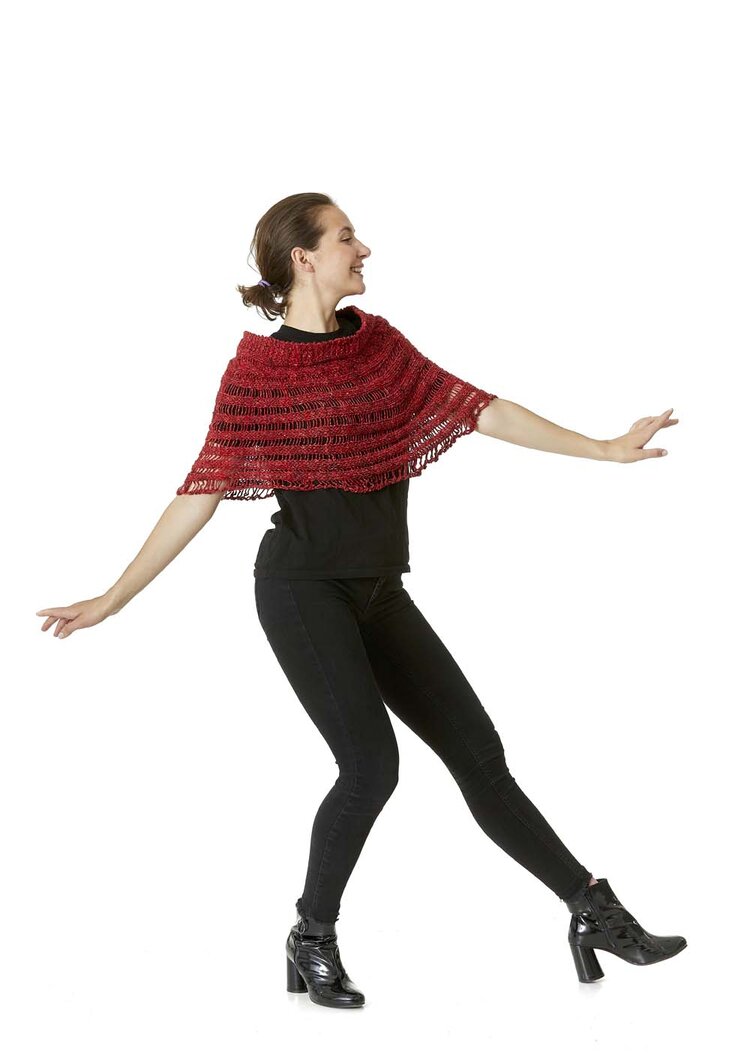 ROUND PONCHO/NEDERDEL - poncho, top og nederdel
